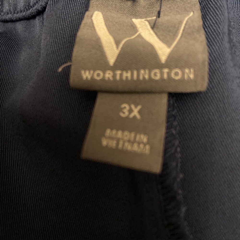 Worthington By JC Penney Woman’s Wide Leg Pull-On Pant In Petrol Blue Size 3x. - Picture 7 of 8